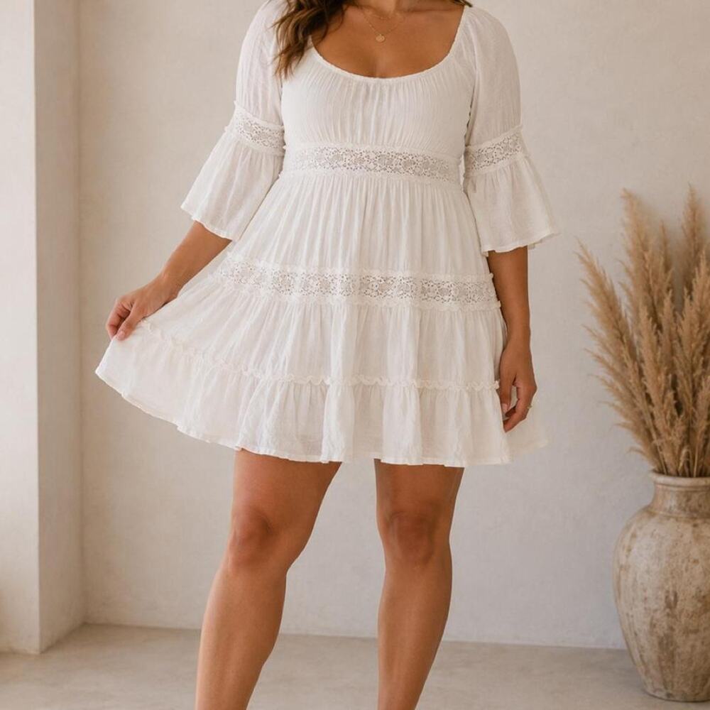 Free people white mini dress